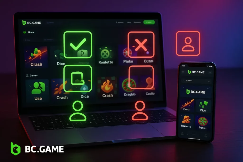 BC.Game Mobile vs. Desktop: Feature Comparison